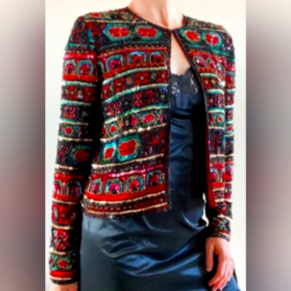 Papell Boutique Sequin Jacket